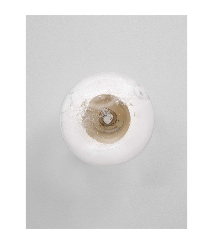 King 26cm Wall Lamp Brass Gold Blown Clear LED G9 1x5W-5