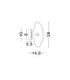 King 26cm Wall Lamp Brass Gold Blown Clear LED G9 1x5W-7