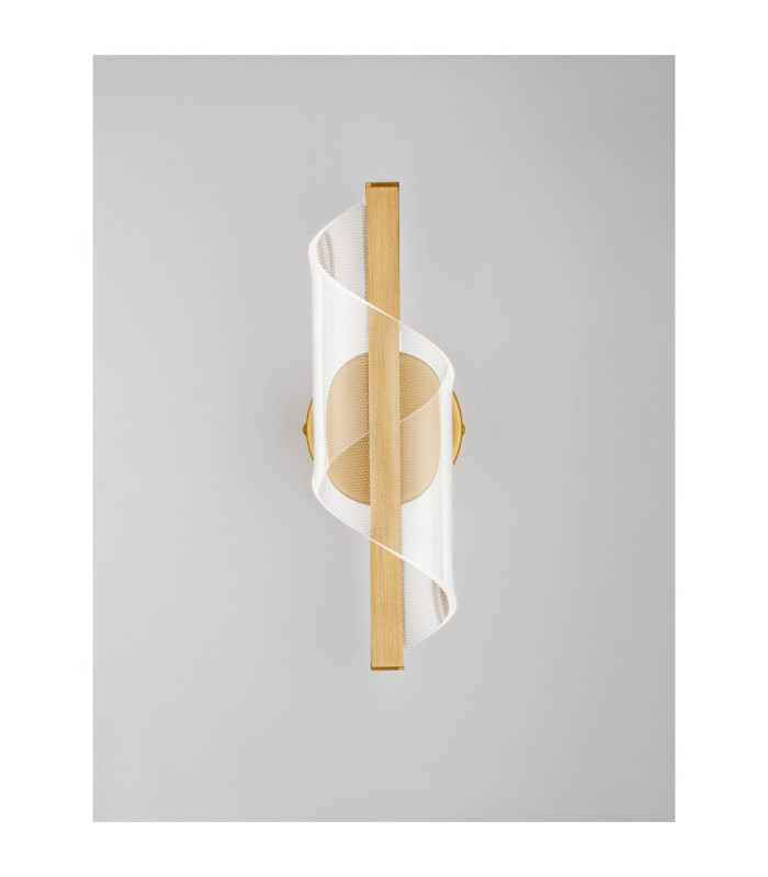 Valentin Swirl Integrated LED Wall Lamp Brass Gold LED 9W 668lm 3000K-3