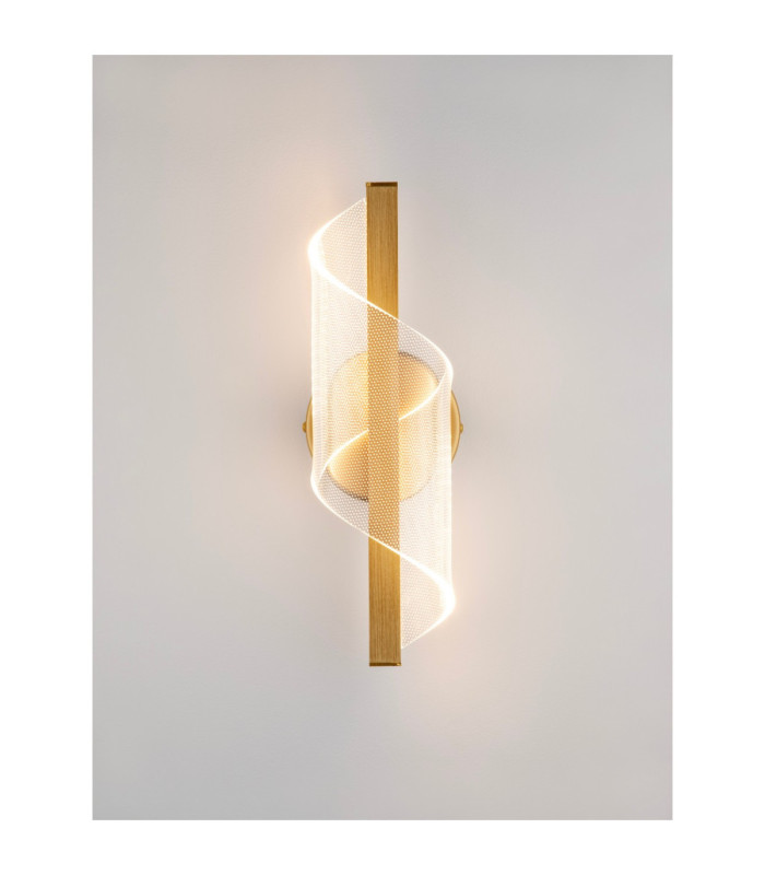 Valentin Swirl Integrated LED Wall Lamp Brass Gold LED 9W 668lm 3000K-4