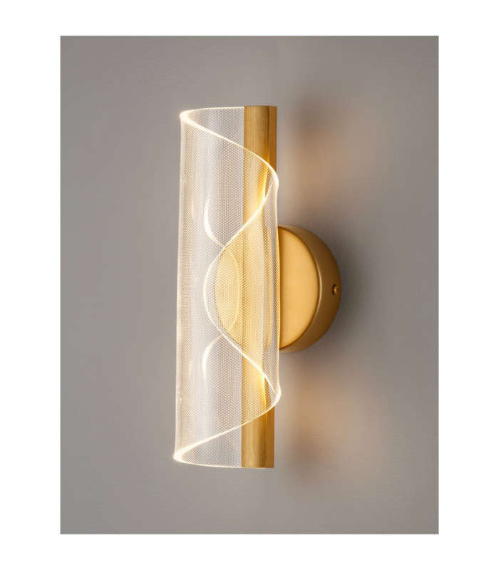 Valentin Integrated LED Wall Lamp Brass Gold LED 9W 668lm 3000K-6