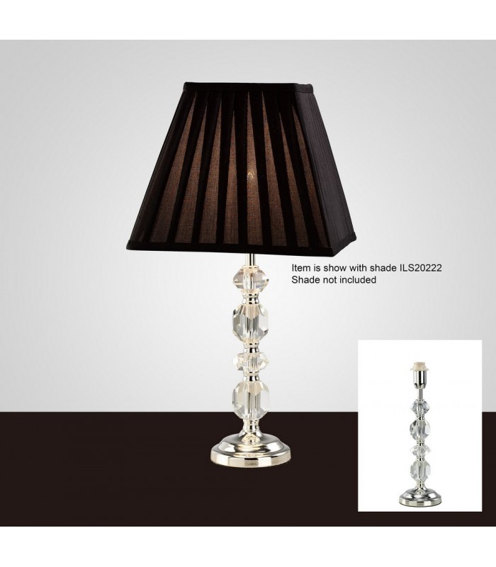 Crystal Table Lamp (SHADE SOLD SEPARATELY) 1 Light Silver - 6