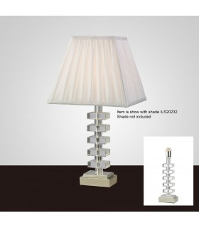 Crystal Table Lamp (SHADE SOLD SEPARATELY) 1 Light Silver - 2