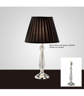 Crystal Table Lamp (SHADE SOLD SEPARATELY) 1 Light Silver - 2