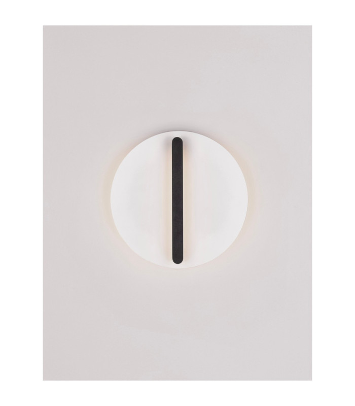 Nalu Flush Wall Lamp Sandy Black White Triac Dimmable LED 15W 900lm 2700K-4