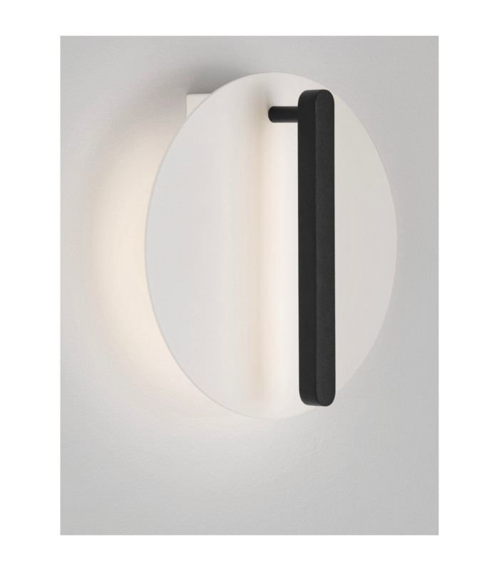 Nalu Flush Wall Lamp Sandy Black White Triac Dimmable LED 15W 900lm 2700K-5