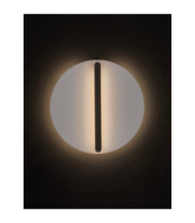 Nalu Flush Wall Lamp Black White Triac Dimmable LED 20W 1200lm 2700K-2
