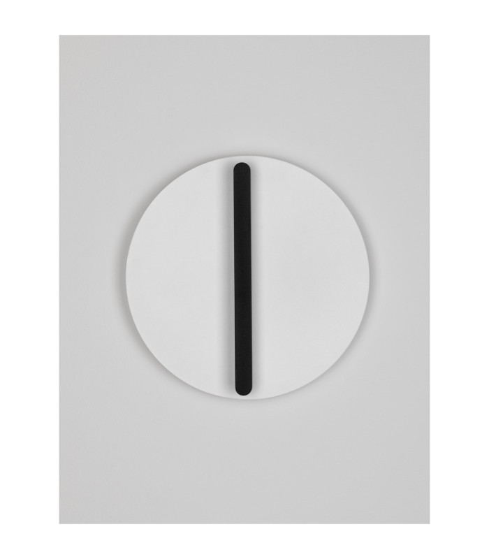 Nalu Flush Wall Lamp Black White Triac Dimmable LED 20W 1200lm 2700K-3