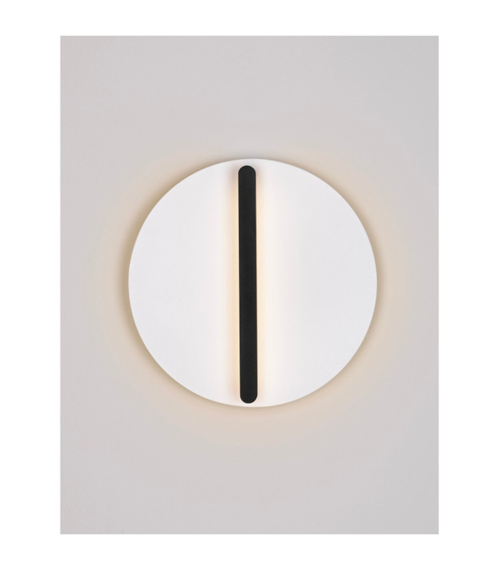 Nalu Flush Wall Lamp Black White Triac Dimmable LED 20W 1200lm 2700K-4
