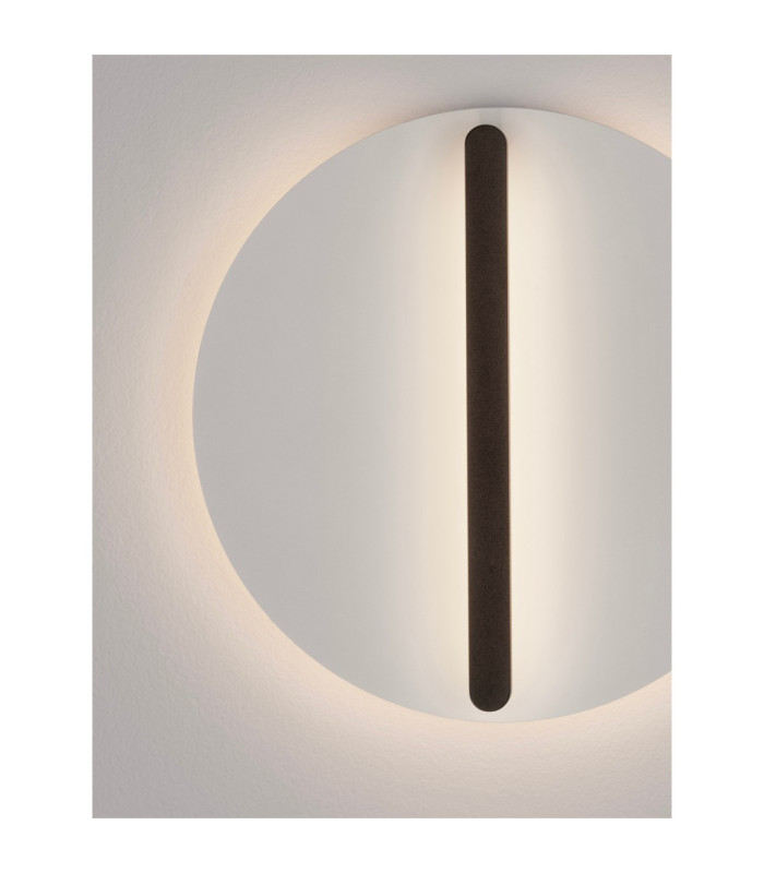 Nalu Flush Wall Lamp Black White Triac Dimmable LED 20W 1200lm 2700K-5