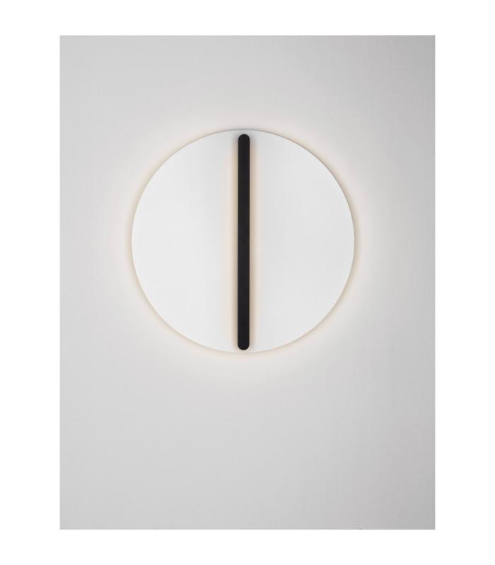 Nalu Flush Wall Lamp Black White Triac Dimmable LED 28W 1680lm 3000K-4