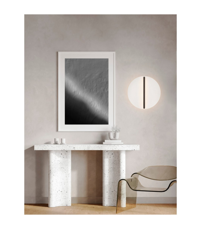 Nalu Flush Wall Lamp Black White Triac Dimmable LED 28W 1680lm 2700K-5