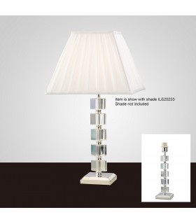Crystal Table Lamp (SHADE SOLD SEPARATELY) 1 Light Silver - 2