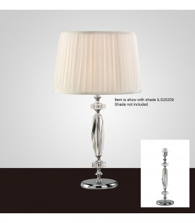 Crystal Table Lamp (SHADE SOLD SEPARATELY) 1 Light Silver - 2