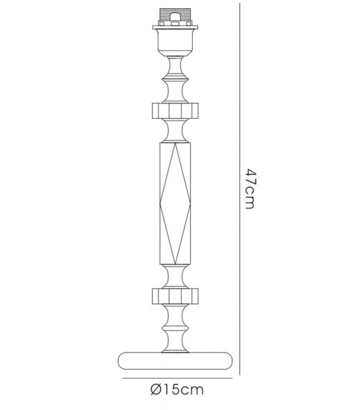 Crystal Table Lamp (SHADE SOLD SEPARATELY) 1 Light Silver - 3