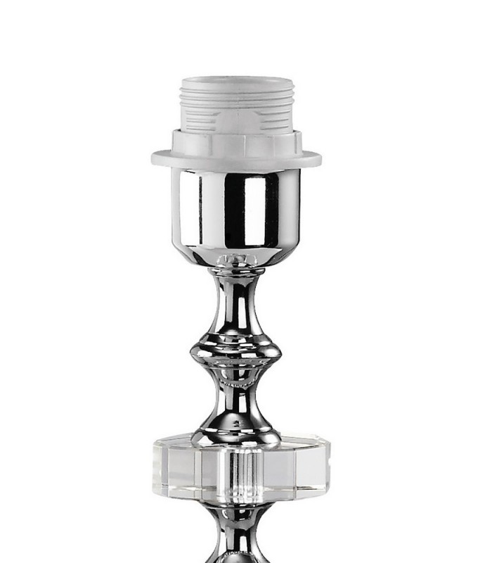 Crystal Table Lamp (SHADE SOLD SEPARATELY) 1 Light Silver - 6