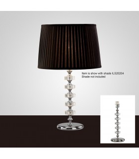 Crystal Table Lamp (SHADE SOLD SEPARATELY) 1 Light Silver - 2