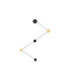 Ark Integrated LED Wall Lamp Sandy Black Gold LED 34W 1034lm 3000K-4