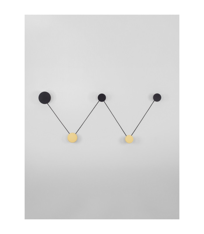 Ark Integrated LED Wall Lamp Sandy Black Gold LED 34W 1034lm 3000K-6