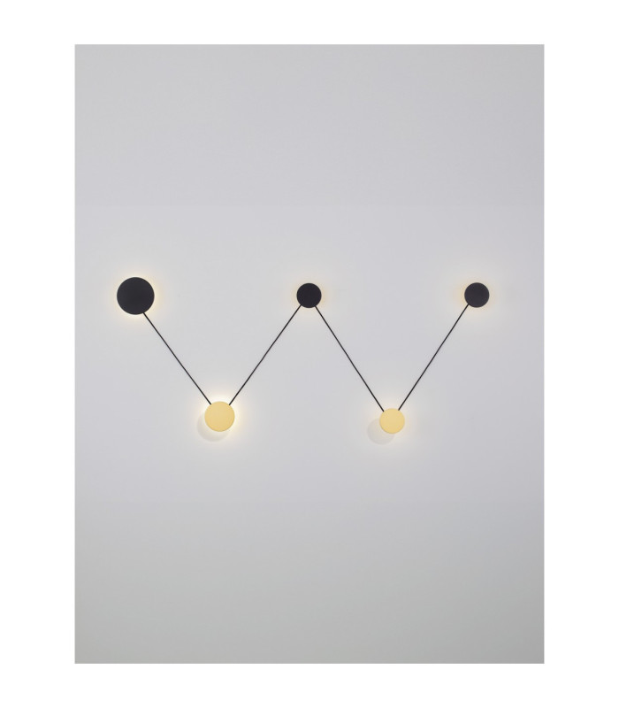 Ark Integrated LED Wall Lamp Sandy Black Gold LED 34W 1034lm 3000K-7