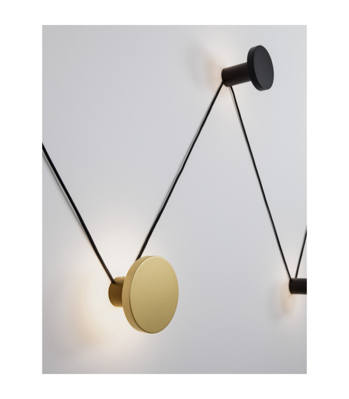 Ark Integrated LED Wall Lamp Sandy Black Gold LED 34W 1034lm 3000K-8