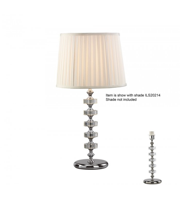 Crystal Table Lamp (SHADE SOLD SEPARATELY) 1 Light Silver - 4