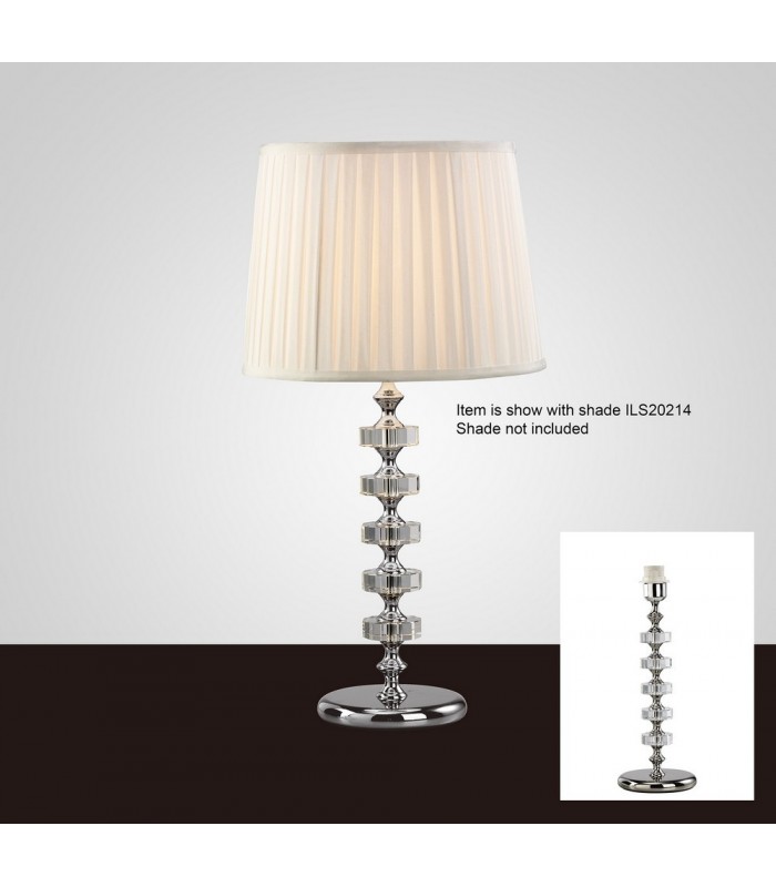 Crystal Table Lamp (SHADE SOLD SEPARATELY) 1 Light Silver - 6