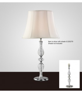 Crystal Table Lamp (SHADE SOLD SEPARATELY) 1 Light Silver - 2