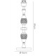 Crystal Table Lamp (SHADE SOLD SEPARATELY) 1 Light Silver - 3
