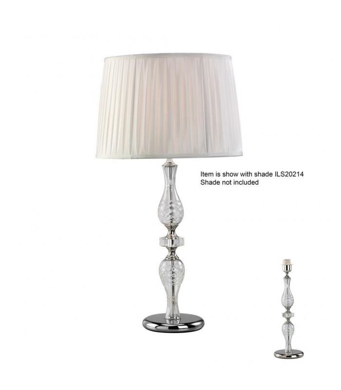 Crystal Table Lamp (SHADE SOLD SEPARATELY) 1 Light Silver - 4