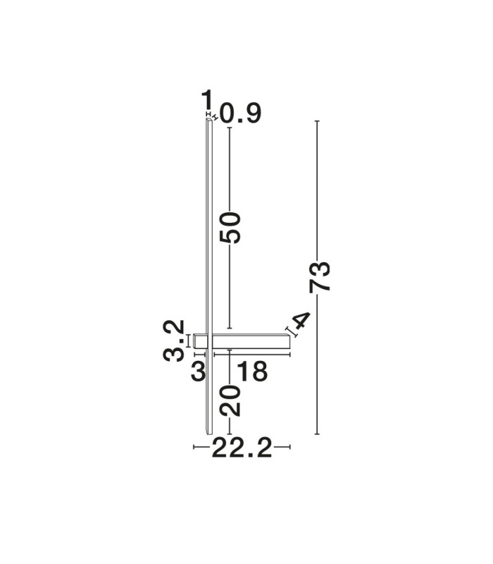 Danessa 73cm Integrated LED Wall Lamp Brass Gold LED 5W 374lm 2700-3000-4000K CCT-8