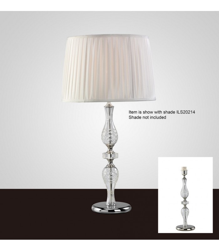 Crystal Table Lamp (SHADE SOLD SEPARATELY) 1 Light Silver - 8