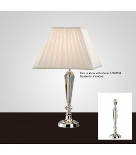 Crystal Table Lamp (SHADE SOLD SEPARATELY) 1 Light Silver - 2