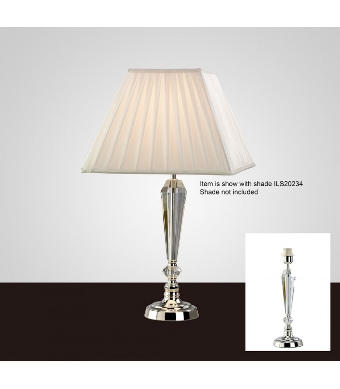 Crystal Table Lamp (SHADE SOLD SEPARATELY) 1 Light Silver - 2