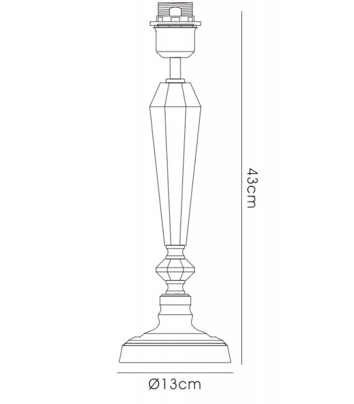Crystal Table Lamp (SHADE SOLD SEPARATELY) 1 Light Silver - 3