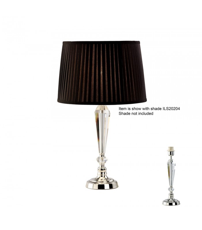 Crystal Table Lamp (SHADE SOLD SEPARATELY) 1 Light Silver - 4