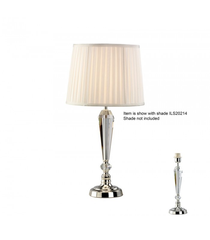 Crystal Table Lamp (SHADE SOLD SEPARATELY) 1 Light Silver - 5
