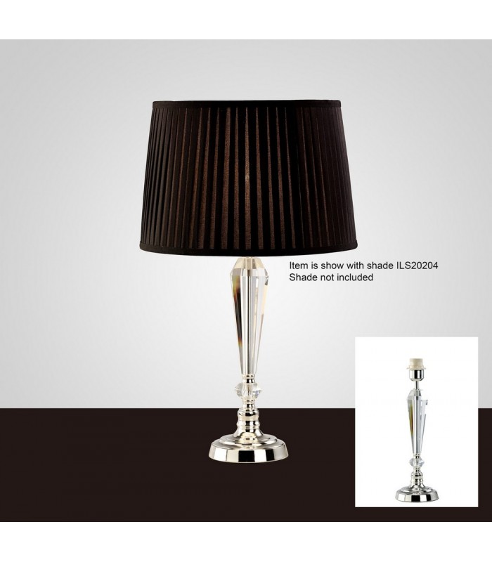 Crystal Table Lamp (SHADE SOLD SEPARATELY) 1 Light Silver - 7