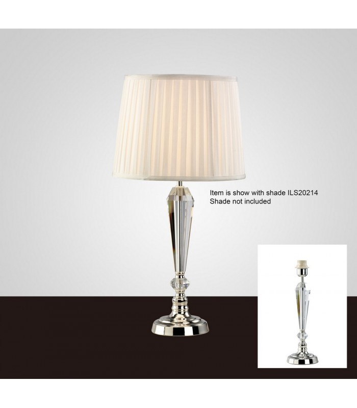 Crystal Table Lamp (SHADE SOLD SEPARATELY) 1 Light Silver - 8