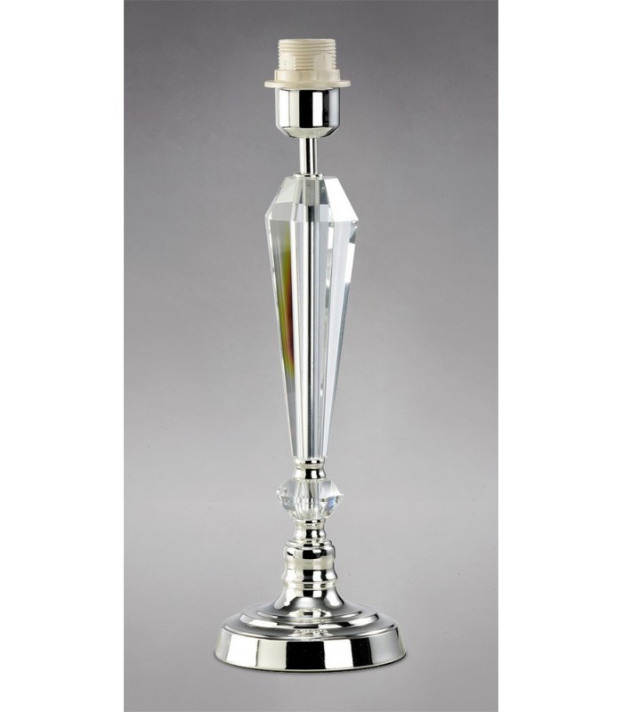 Crystal Table Lamp (SHADE SOLD SEPARATELY) 1 Light Silver - 9