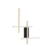 Apecho Integrated LED Wall Lamp Sandy Black Gold Triac Dimmable LED 34W 1215lm 3200K-3