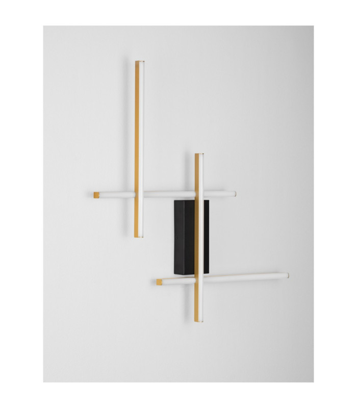 Apecho Integrated LED Wall Lamp Sandy Black Gold Triac Dimmable LED 34W 1215lm 3200K-6