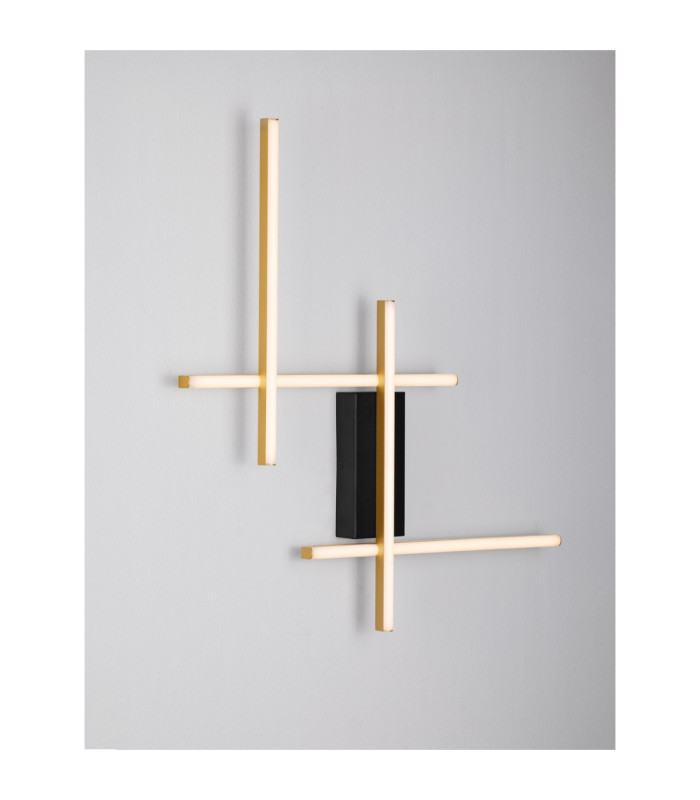 Apecho Integrated LED Wall Lamp Sandy Black Gold Triac Dimmable LED 34W 1215lm 3200K-7