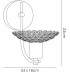 Wall Lamp 1 Light Satin Brass, Crystal - 3