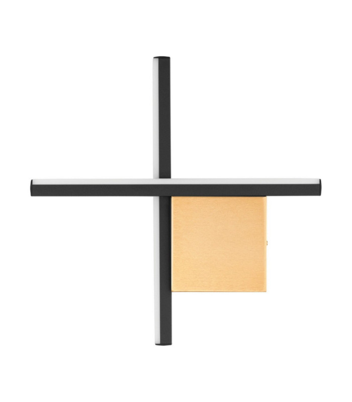 Cross Integrated LED Wall Lamp Sandy Black Brushed Gold LED 10W 660lm 3000K-1