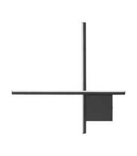 Cross Integrated LED Wall Lamp Sandy Black Triac Dimmable LED 15W 880lm 2700K-1