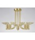 Semi Flush Ceiling 5 Light Satin Brass, Crystal - 2