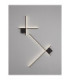 Cross Integrated LED Wall Lamp Sandy Black Triac Dimmable LED 15W 880lm 2700K-8