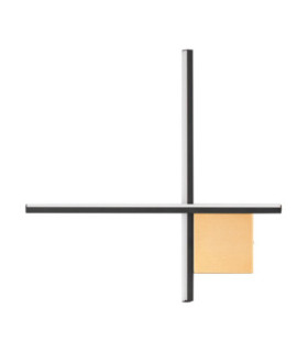 Cross Integrated LED Wall Lamp Sandy Black Brushed Gold Triac Dimmable LED 15W 880lm 3000K-1