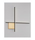 Cross Integrated LED Wall Lamp Sandy Black Brushed Gold Triac Dimmable LED 15W 880lm 3000K-4